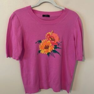 J. Crew Tippi Floral Cotton/Wool Blend Sweater